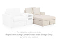 Modmax - RAF Corner Chaise With Storage - Oyster