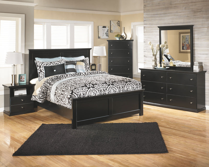 Maribel - Black - One Drawer Night Stand