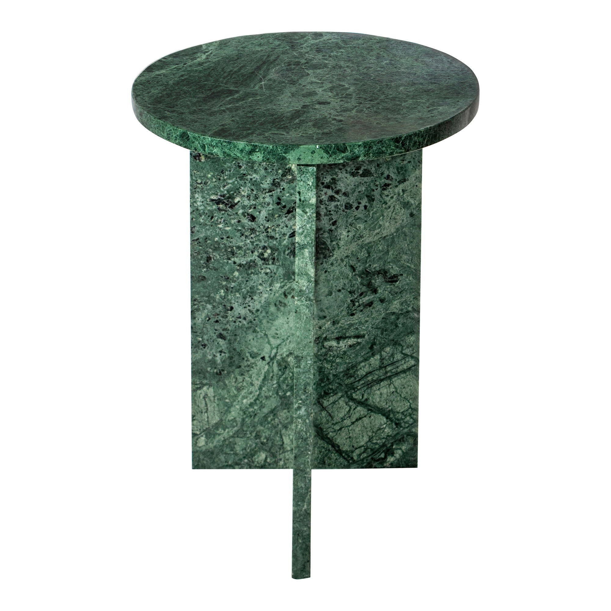 Grace - Accent Table Green Marble - Dark Green