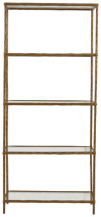 Ryandale - Bookcase - Antique Brass Finish