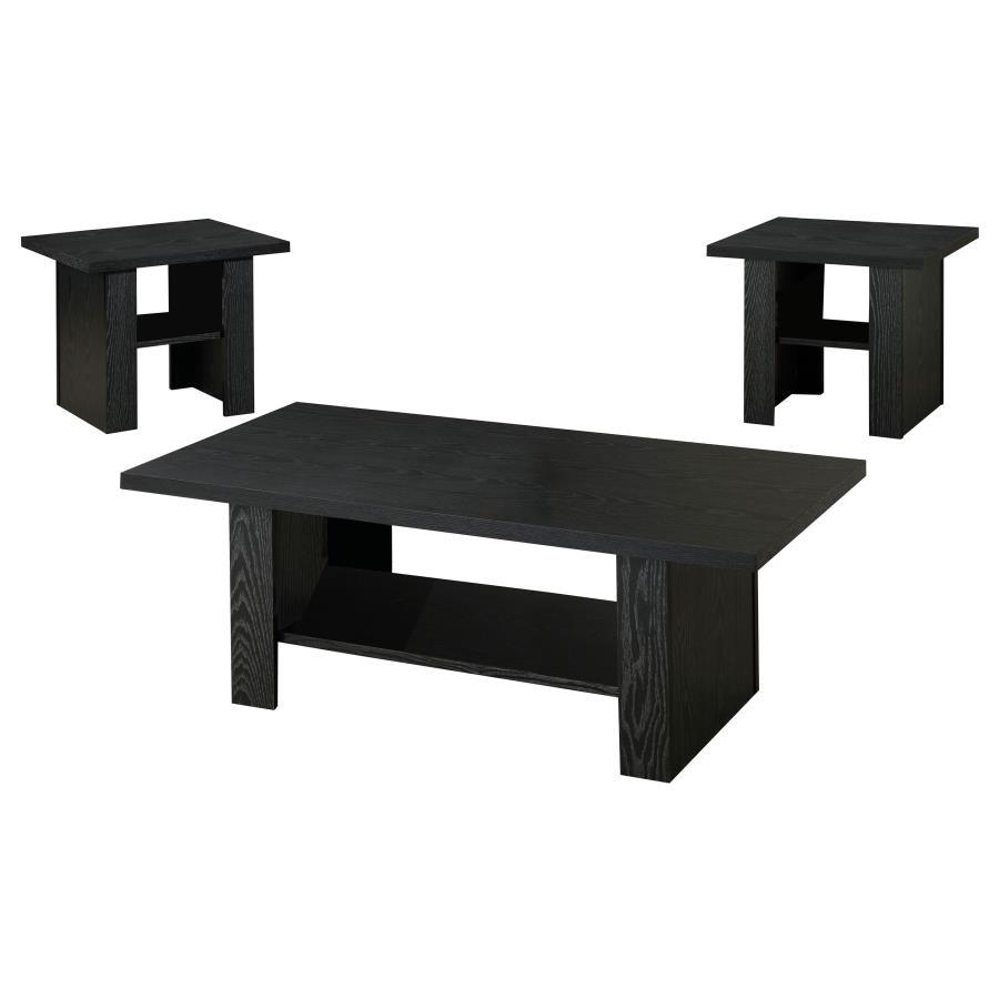 Rodez - 3 Piece Occasional Table Set - Black Oak