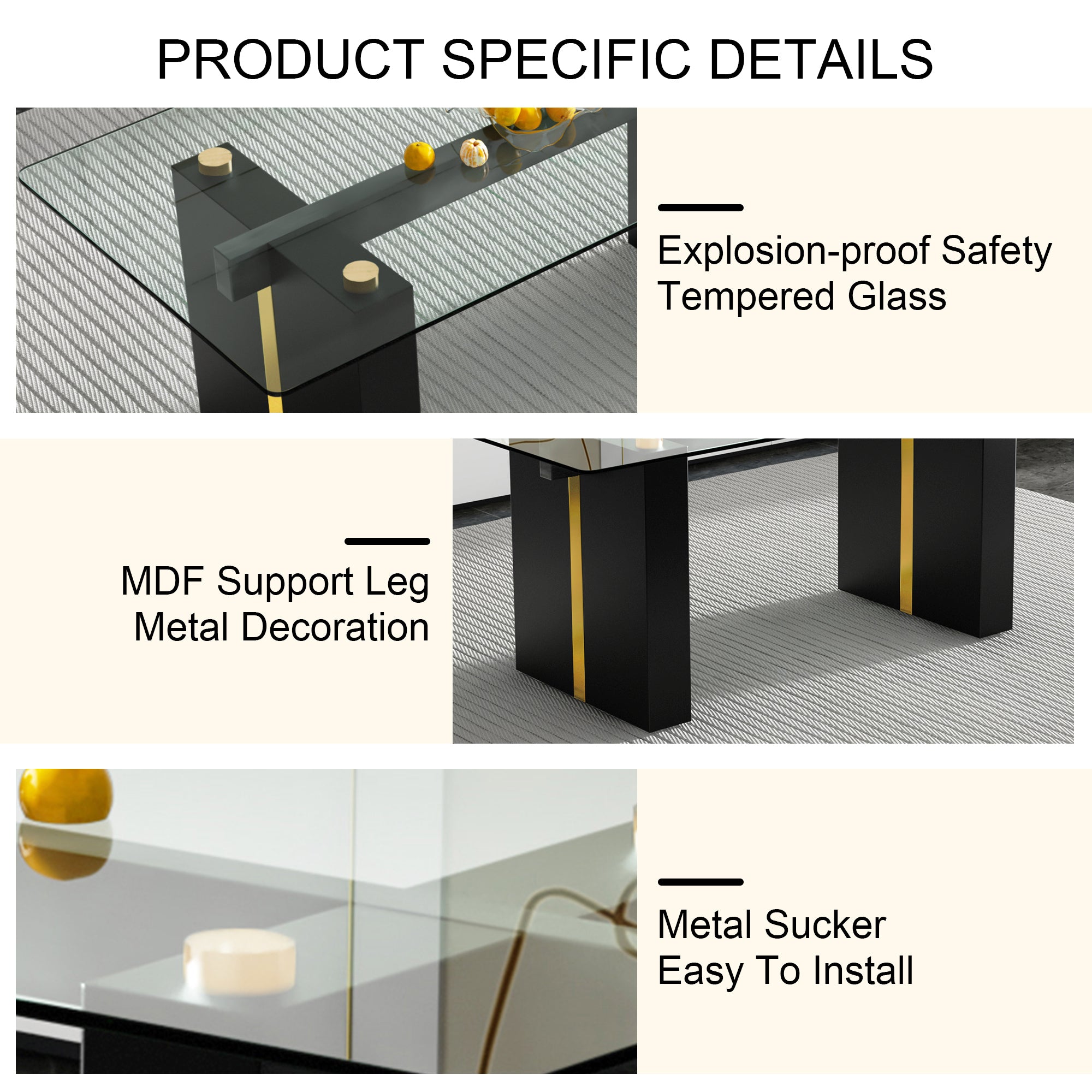 Modern Glass Dining Table Set (6-8 Chairs)