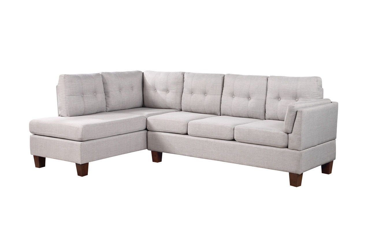 Dalia - Linen Modern Sectional Sofa With Left Facing Chaise