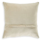 Solid cream decorative pillow with subtle texture and smooth front