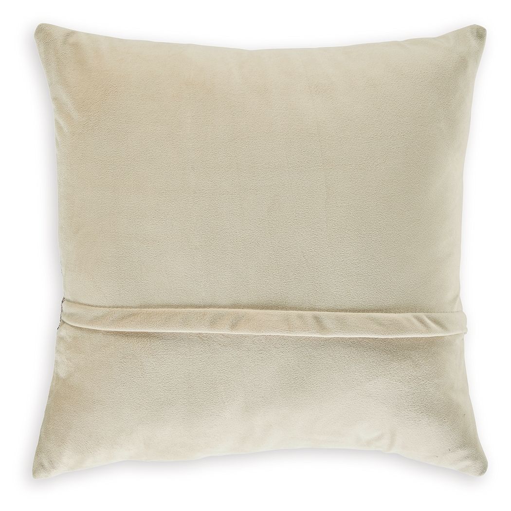 Solid cream decorative pillow with subtle texture and smooth front