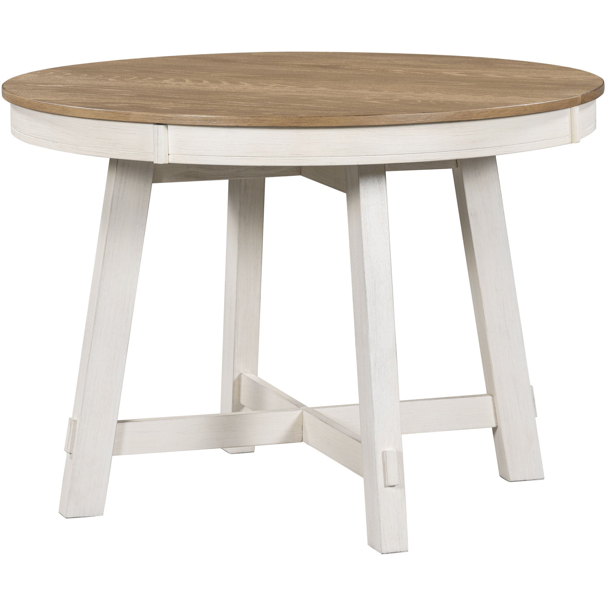 5-Pc Farmhouse Dining Set - Oak & White