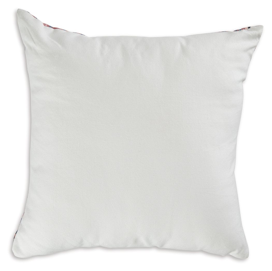 Kennick pillow, solid white square back with invisible seams