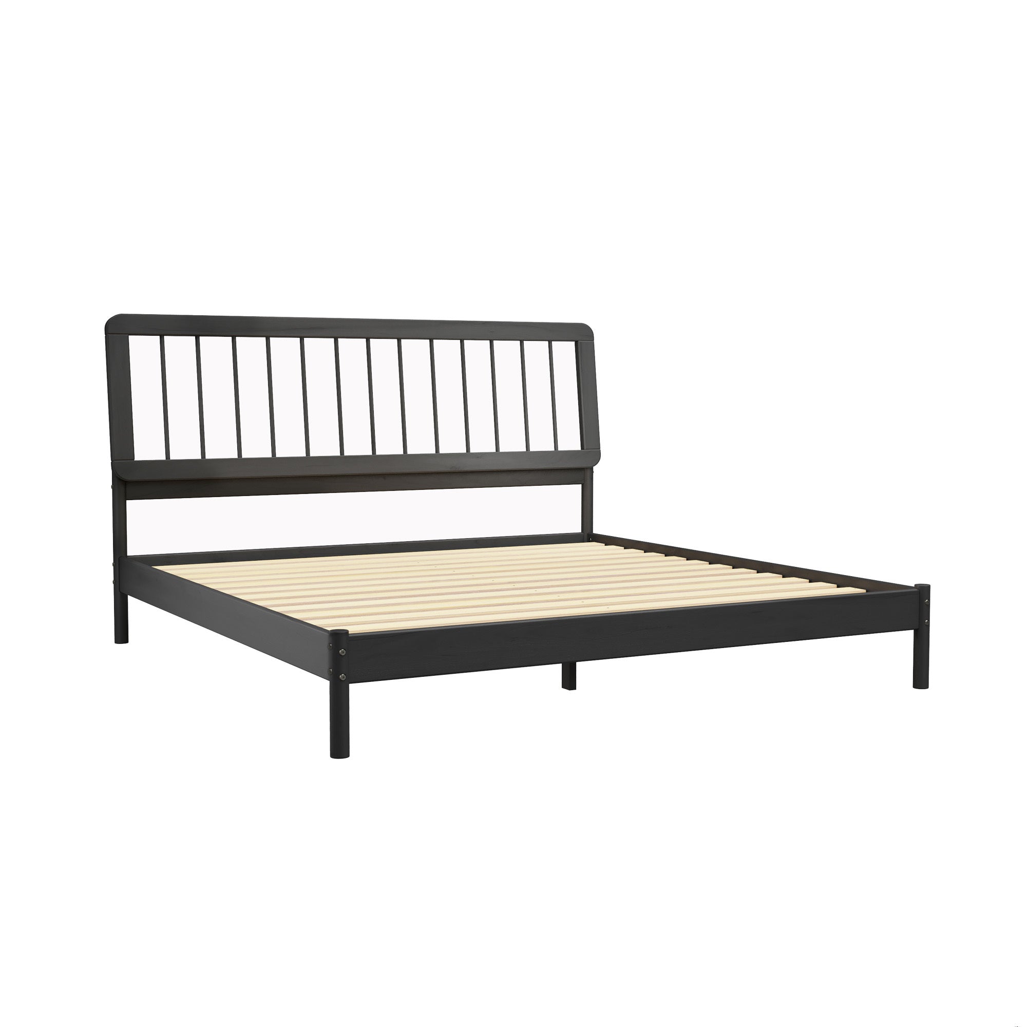 Walker Edison Illusive Solid Wood Spindle Slat Bed