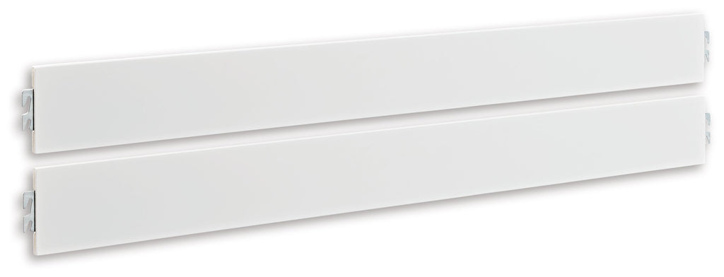 White panel rails, queen/king size, two-piece set