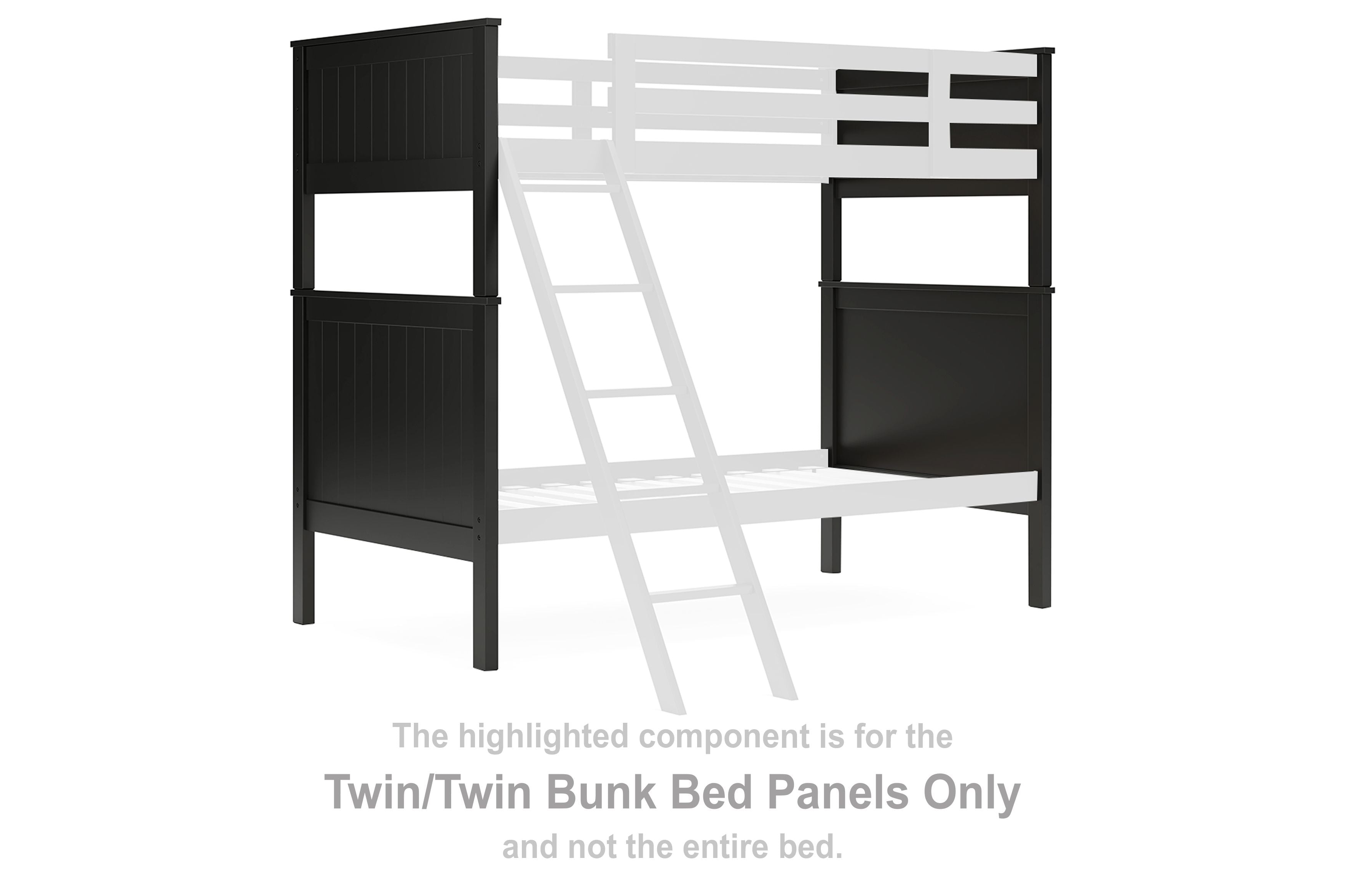 Nextonfort - Black - Twin/Twin Bunk Bed Panels