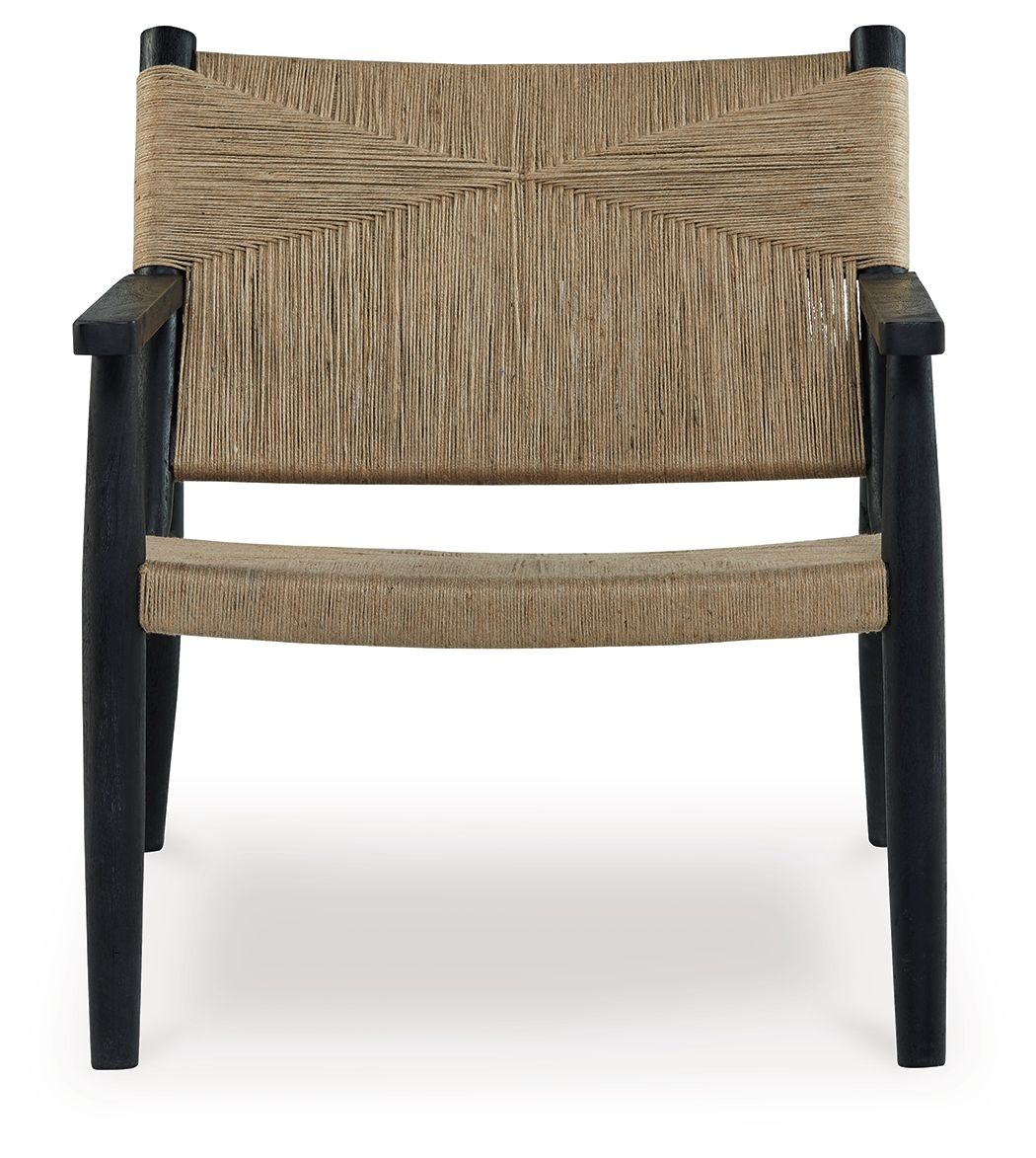 Halfmore Black / Natural - Accent Chair