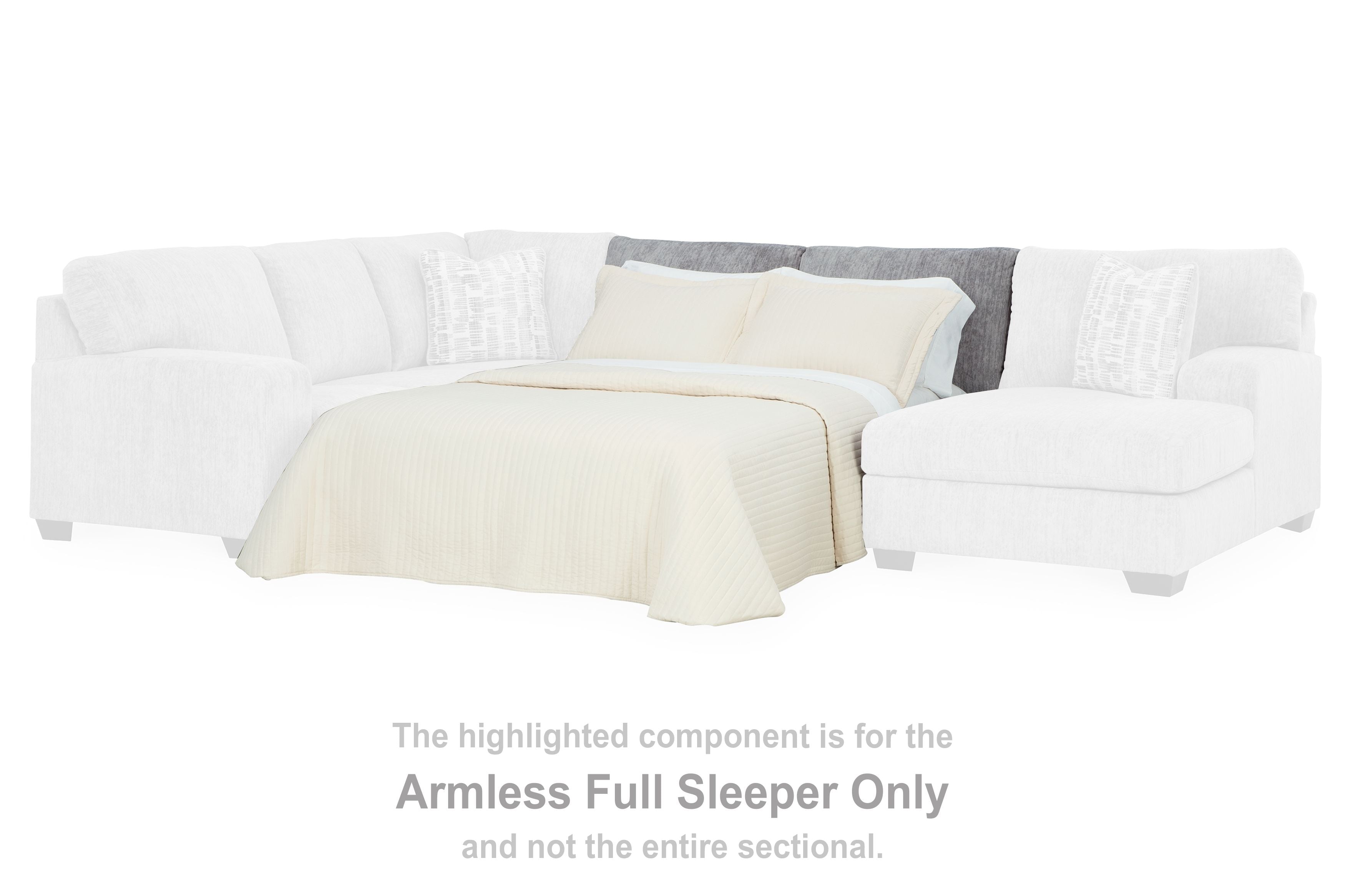 Pembrey - Pewter - Armless Full Sleeper