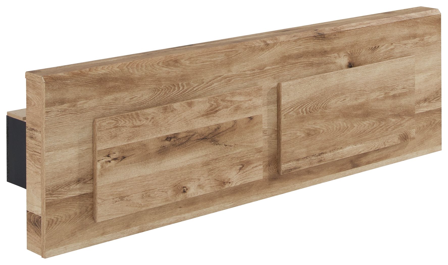 Tan wood full storage footboard with two drawer fronts