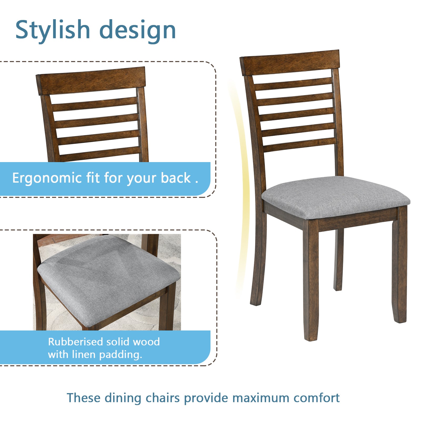 5 Pc Modern Dining Set w/ Chairs