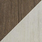 Wood-grain tabletop edge with white side panel