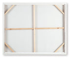 Vallus wall art backing with white panel and wooden stretcher bars