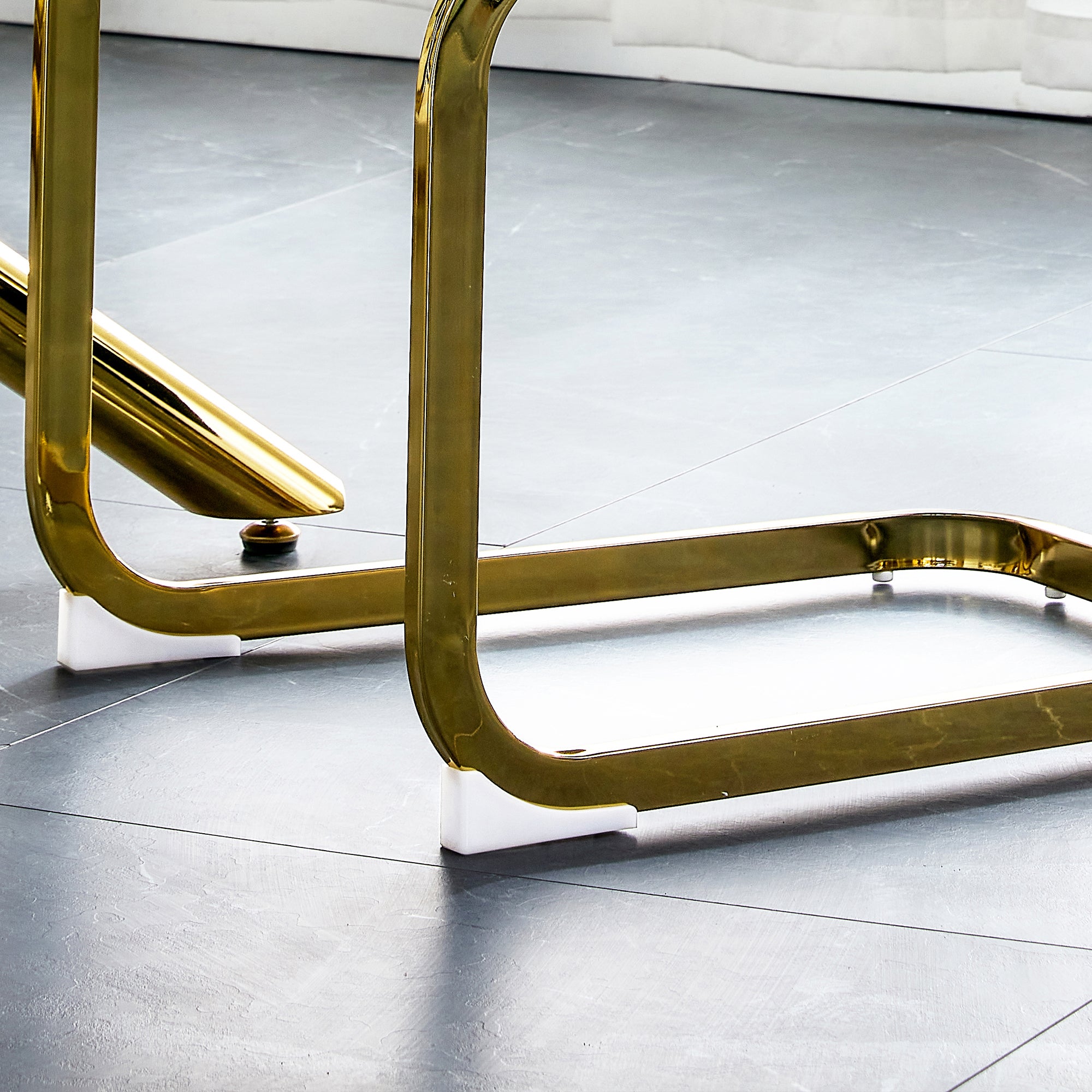 Modern Glass Dining Table Set for 6-8 People