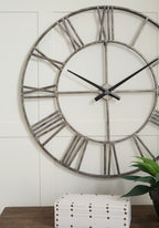 Paquita - Wall Clock - Antique Silver