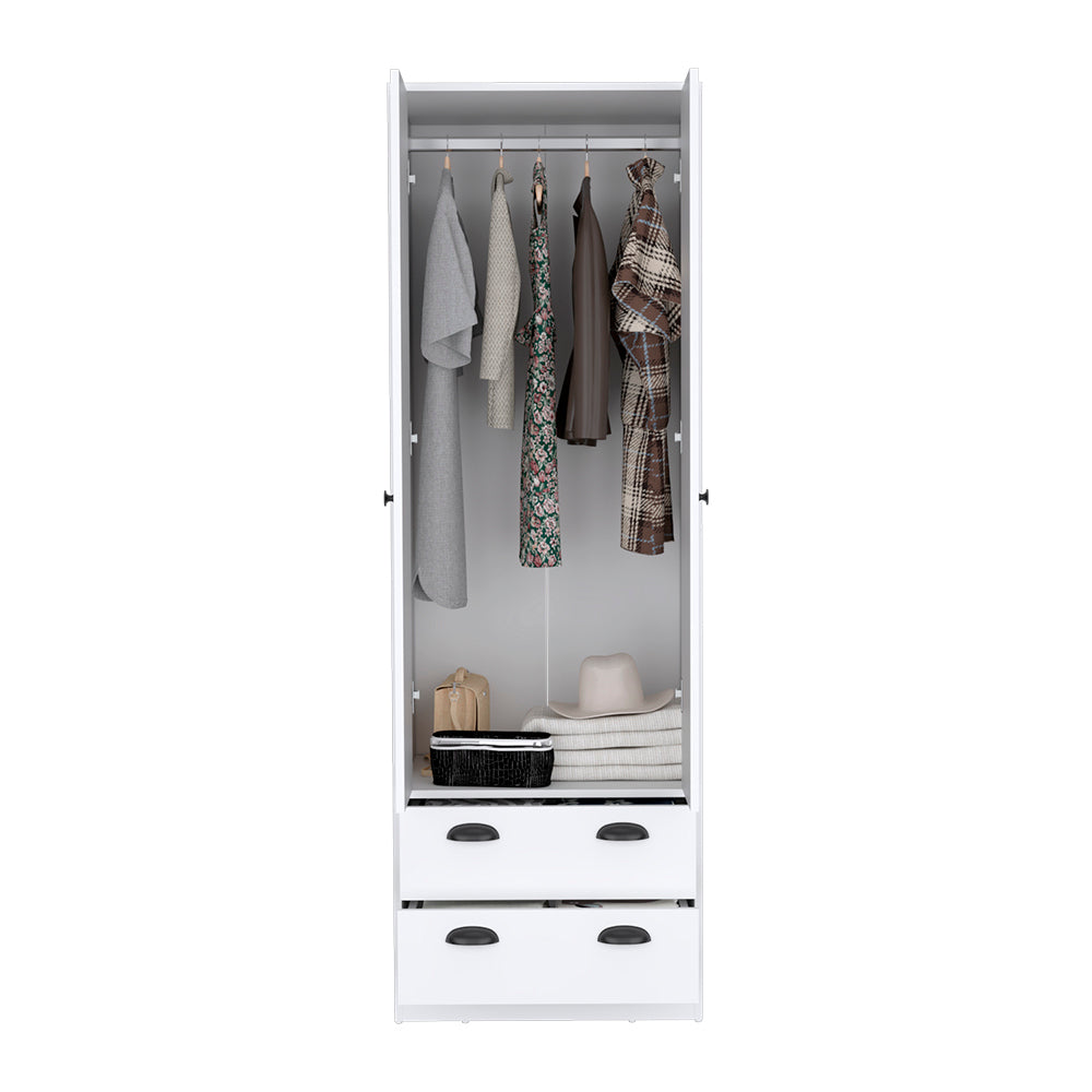 White Armoire with Drawers & Shelves | Bedroom Storage
