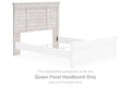 Makidern - Queen Panel Headboard - Whitewash