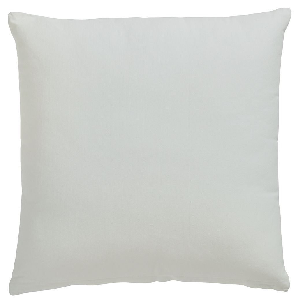 Gyldan pillow in solid white, square shape with smooth fabric