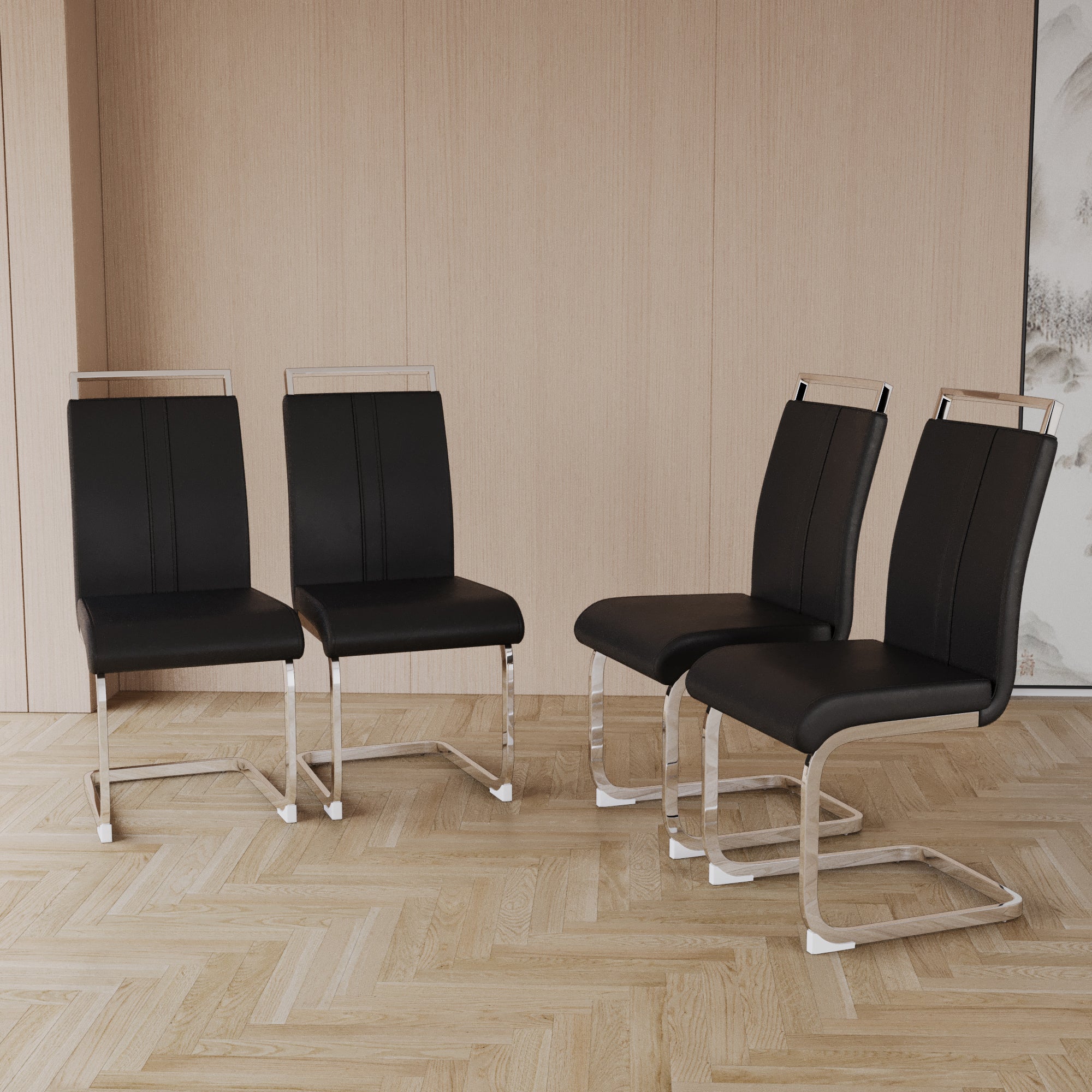 Medieval Modern Cream Dining Set (4 Chairs)