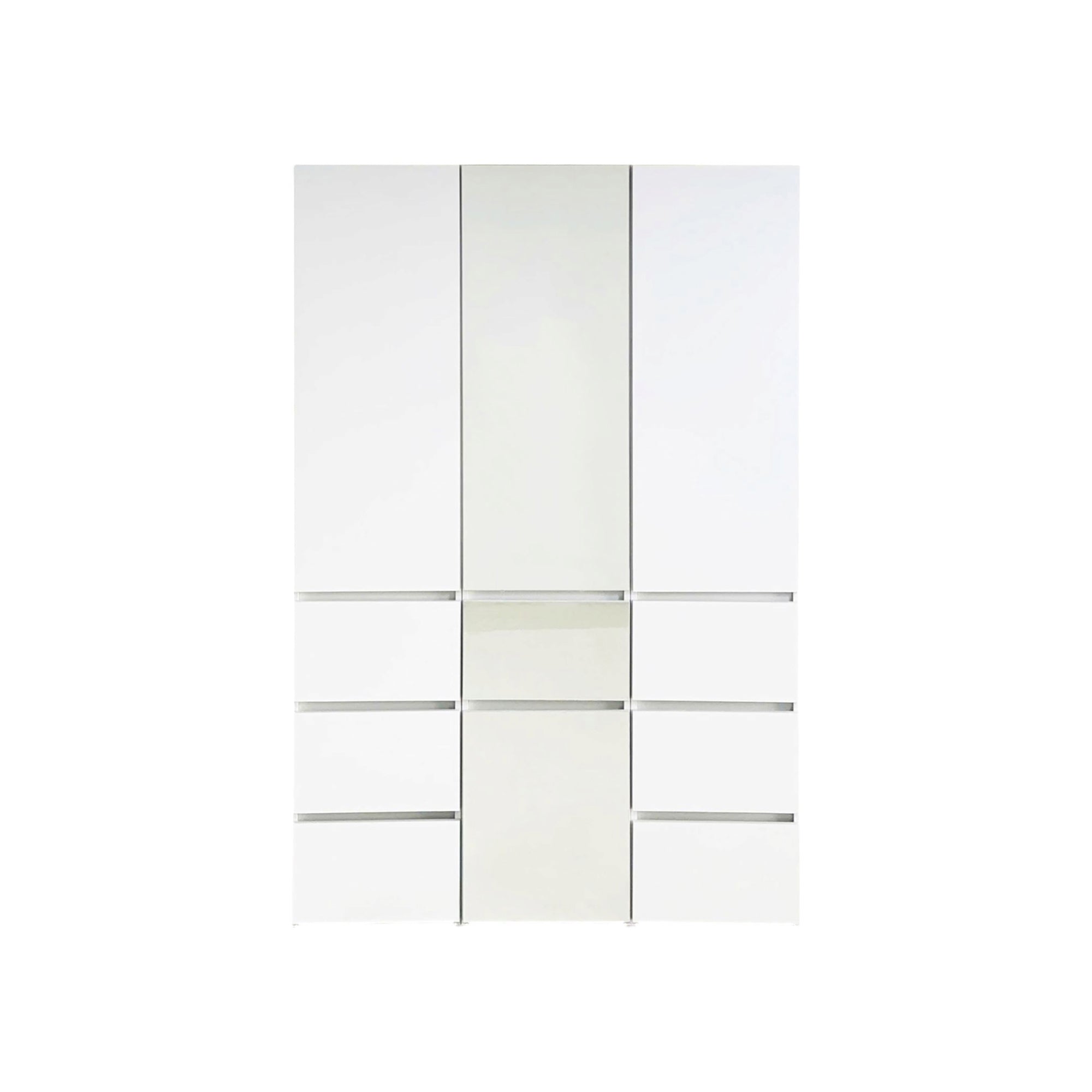 Elise White Modular Closet System with Mirror for Custom Storage