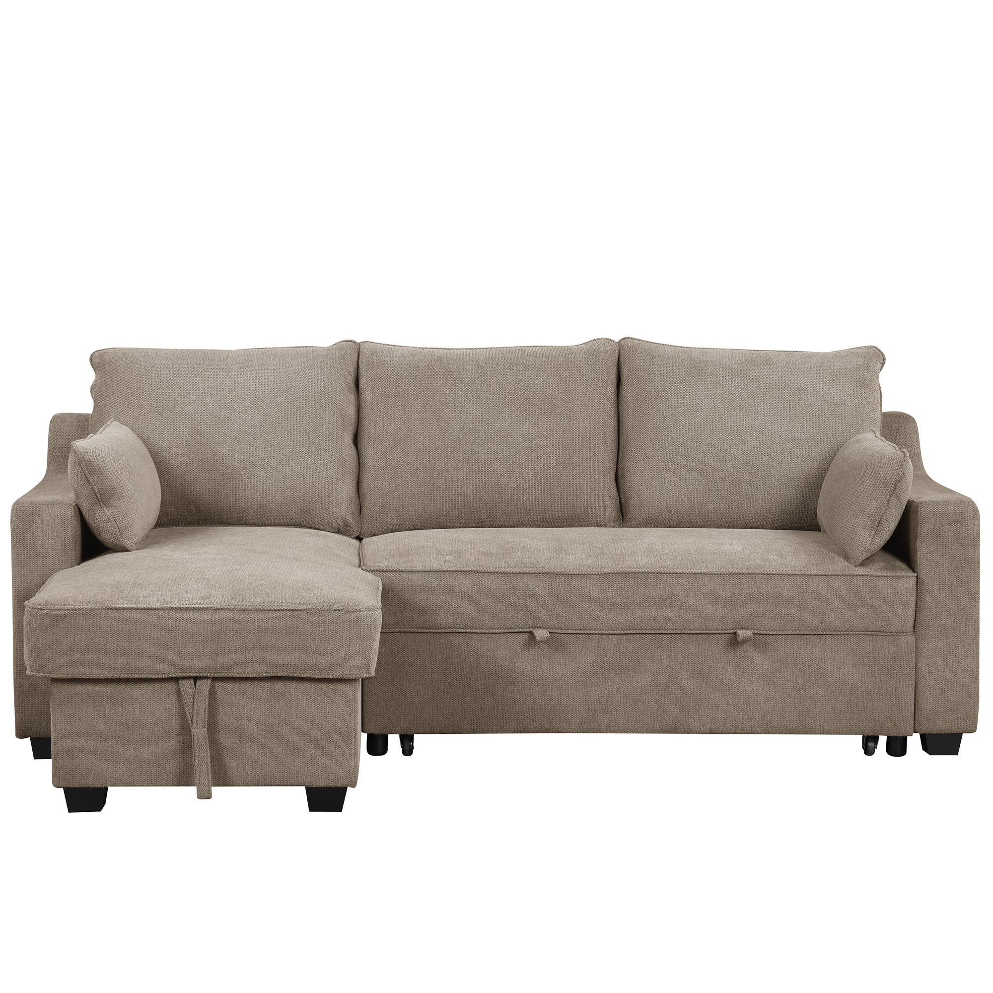 brown l shaped sofa sleeper 