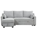 light gray l shaped sleeper sectional