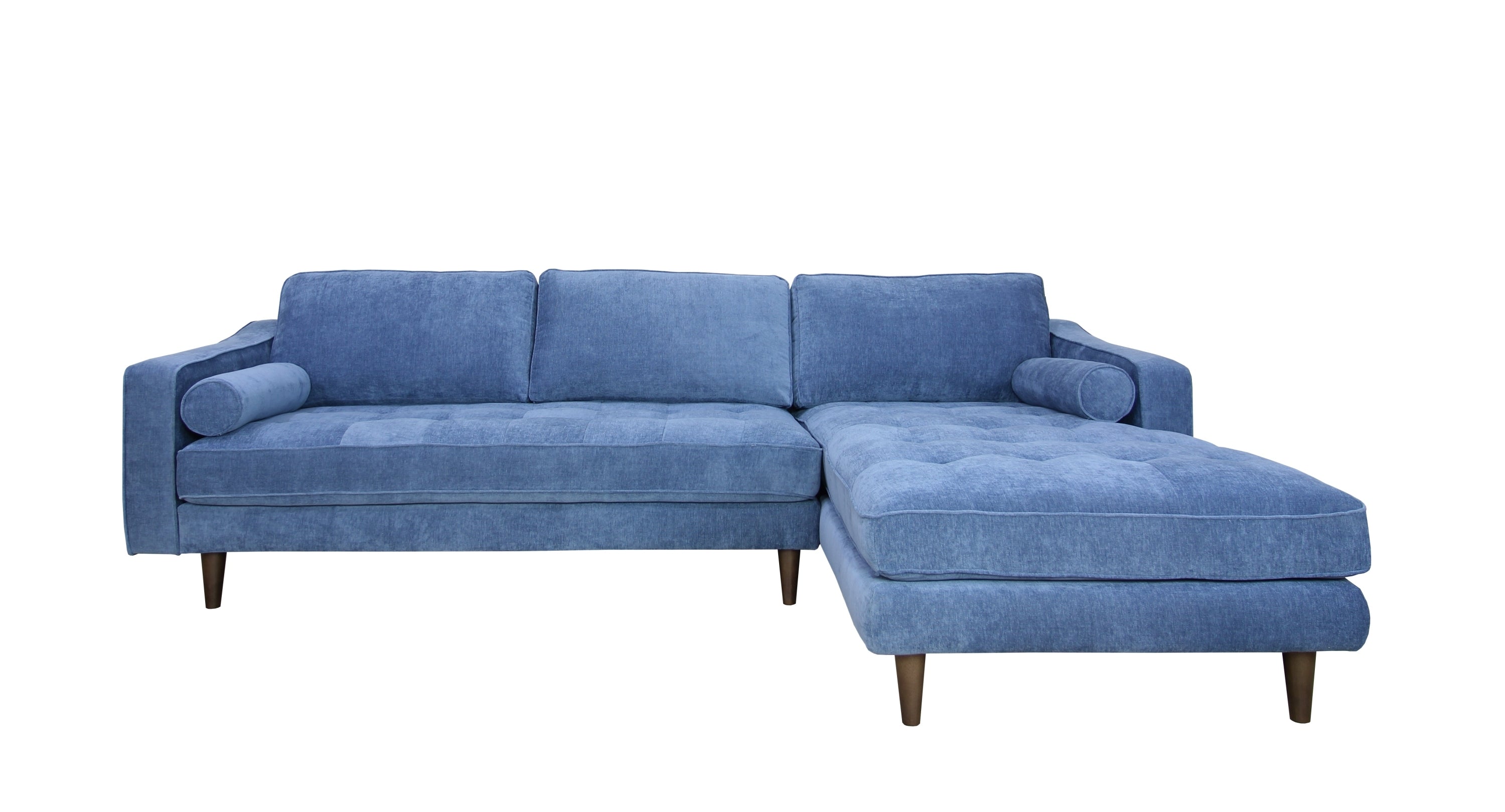 Plush Denim Blue Anders Sectional - Right Arm