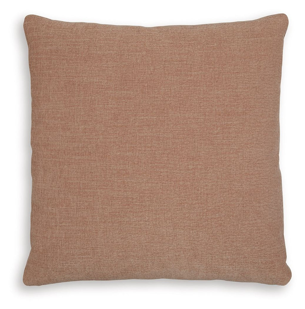 Brockbert pillow in warm brown, square, textured fabric