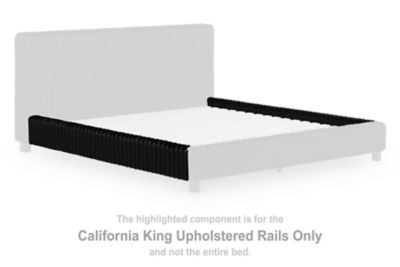Zuraleus - Black - California King Upholstered Rails