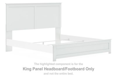 Bostwick Shoals - White - King Panel Headboard/Footboard