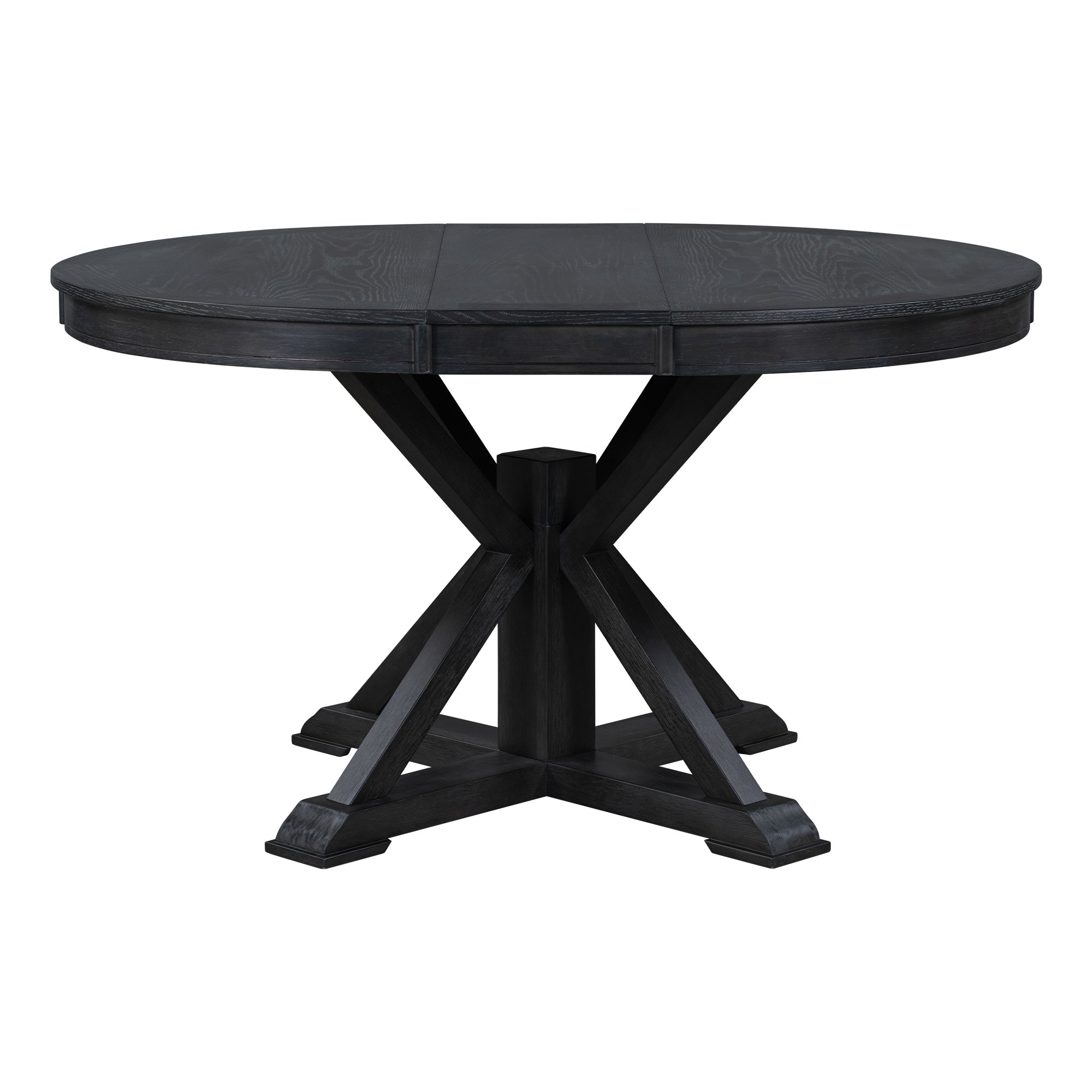 Retro Extendable Dining Table & 4 Chairs Set (Espresso)