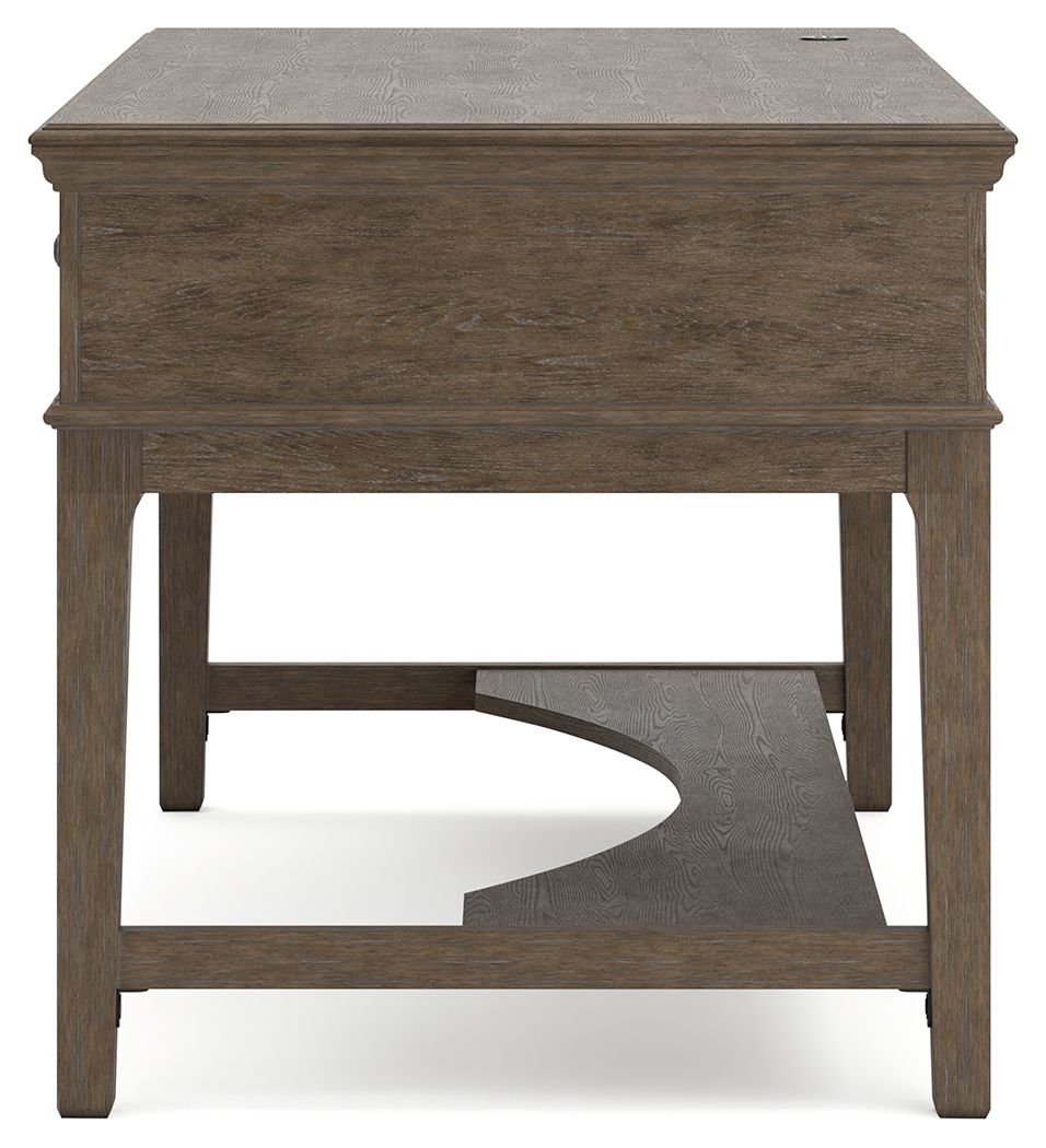 Janismore - Weathered Gray - Home Office Storage Leg Desk