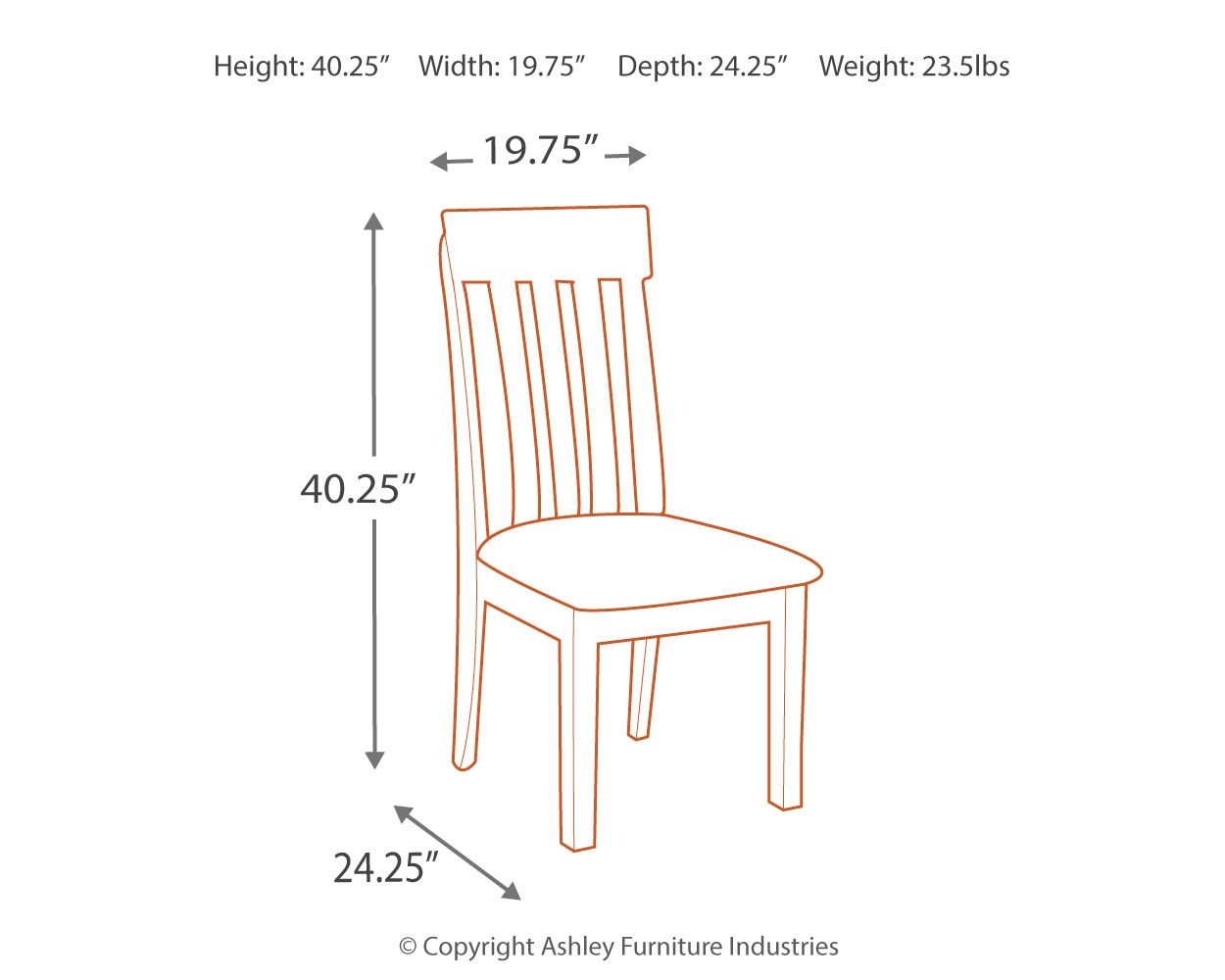 Haddigan Dark Brown Upholstered Dining Side Chair (Set of 2)