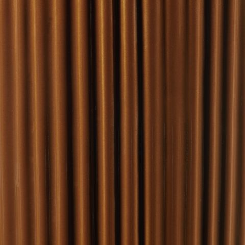 Dark brown vase surface with vertical fluted ridges and high-gloss sheen