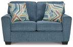 Cashton - Loveseat - Blue