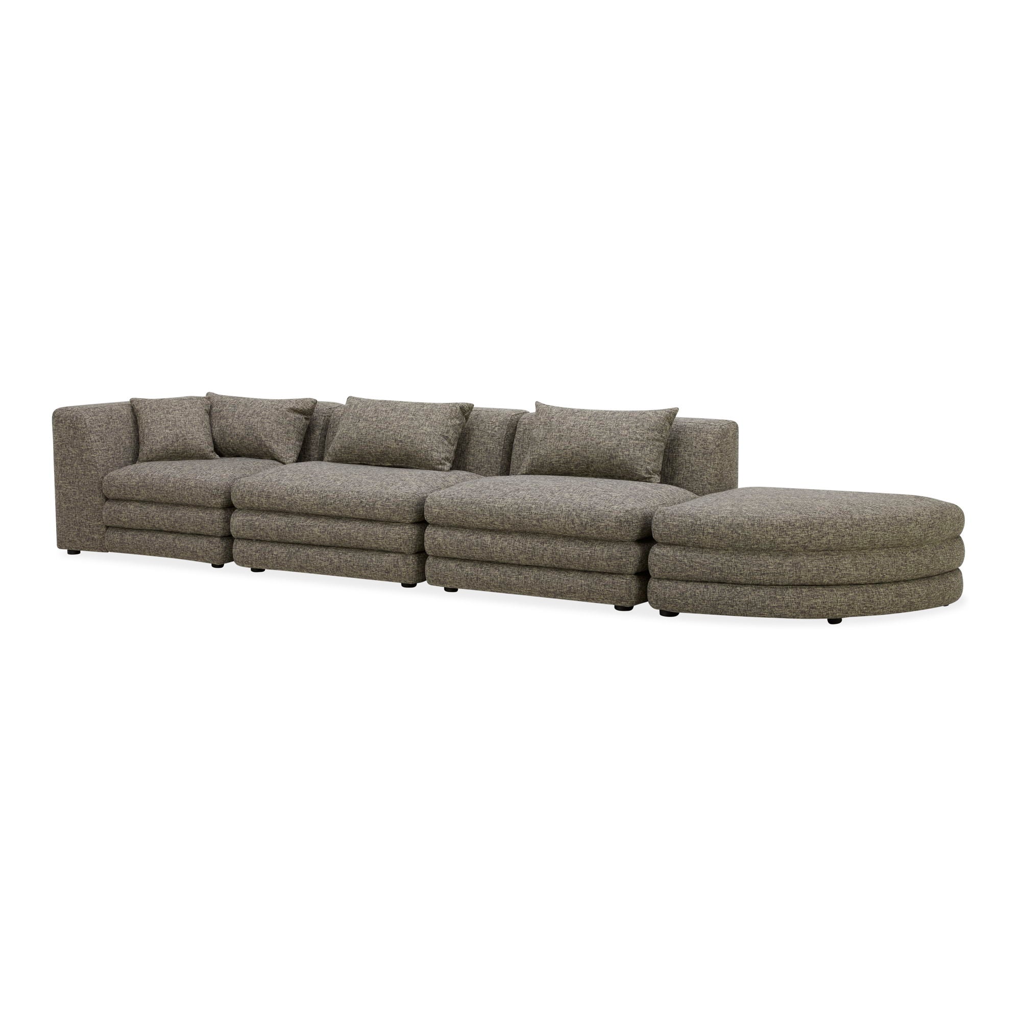 Lowtide - Linear Modular Sectional - Surie Shadow-Stationary Sectionals-American Furniture Outlet