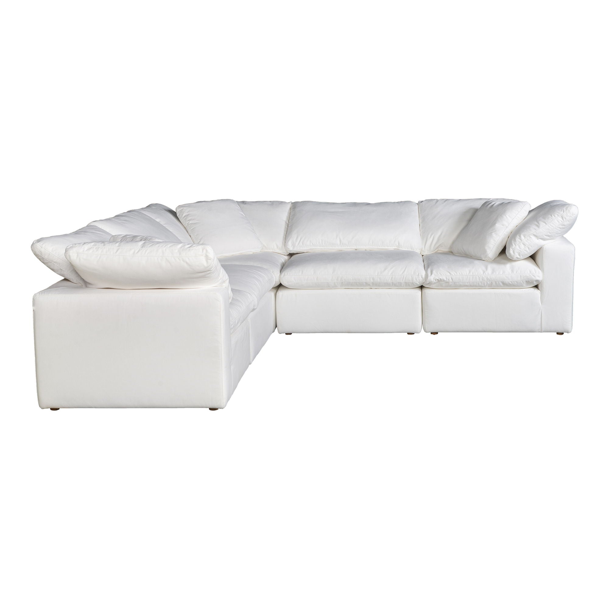 Cream White Modular Sectional - Terra Condo, Stain-Resistant