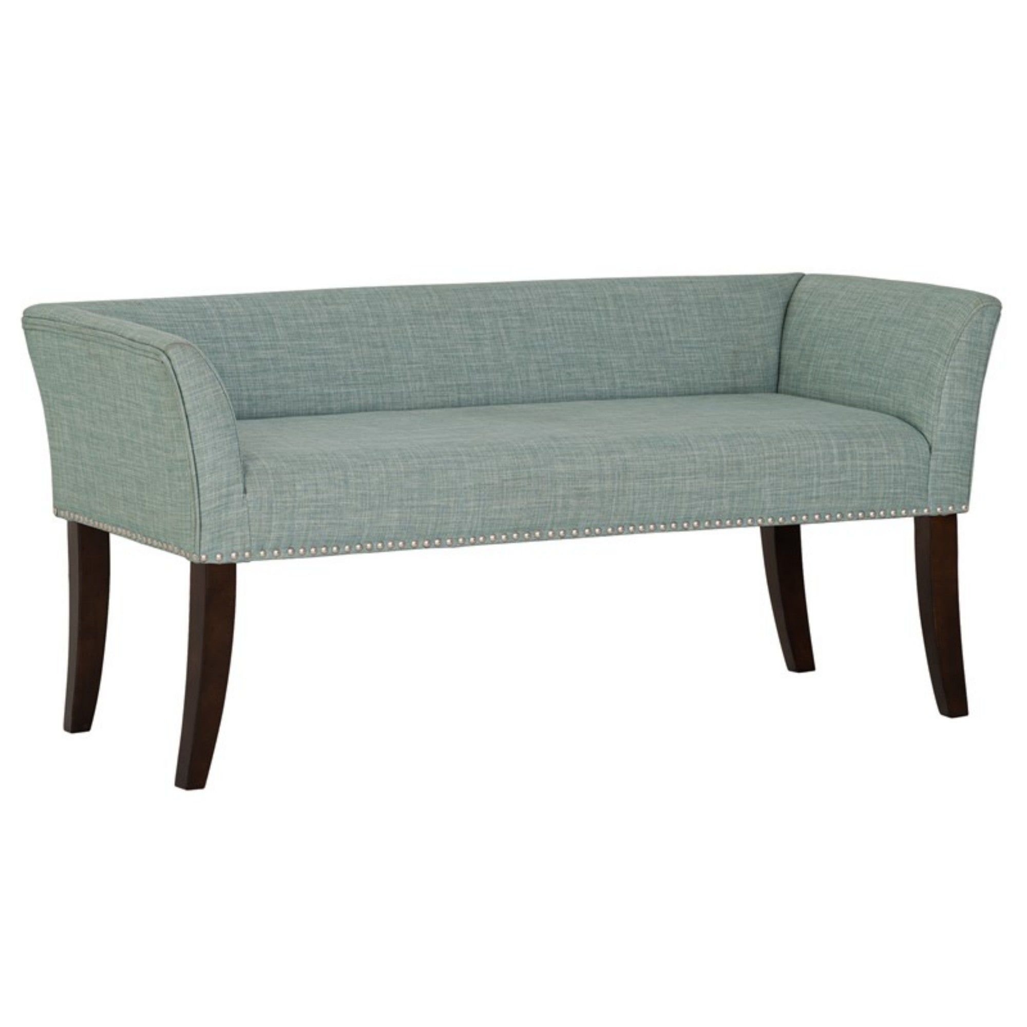 Welburn Teal Upholstered Bench - Elegant Solid Wood