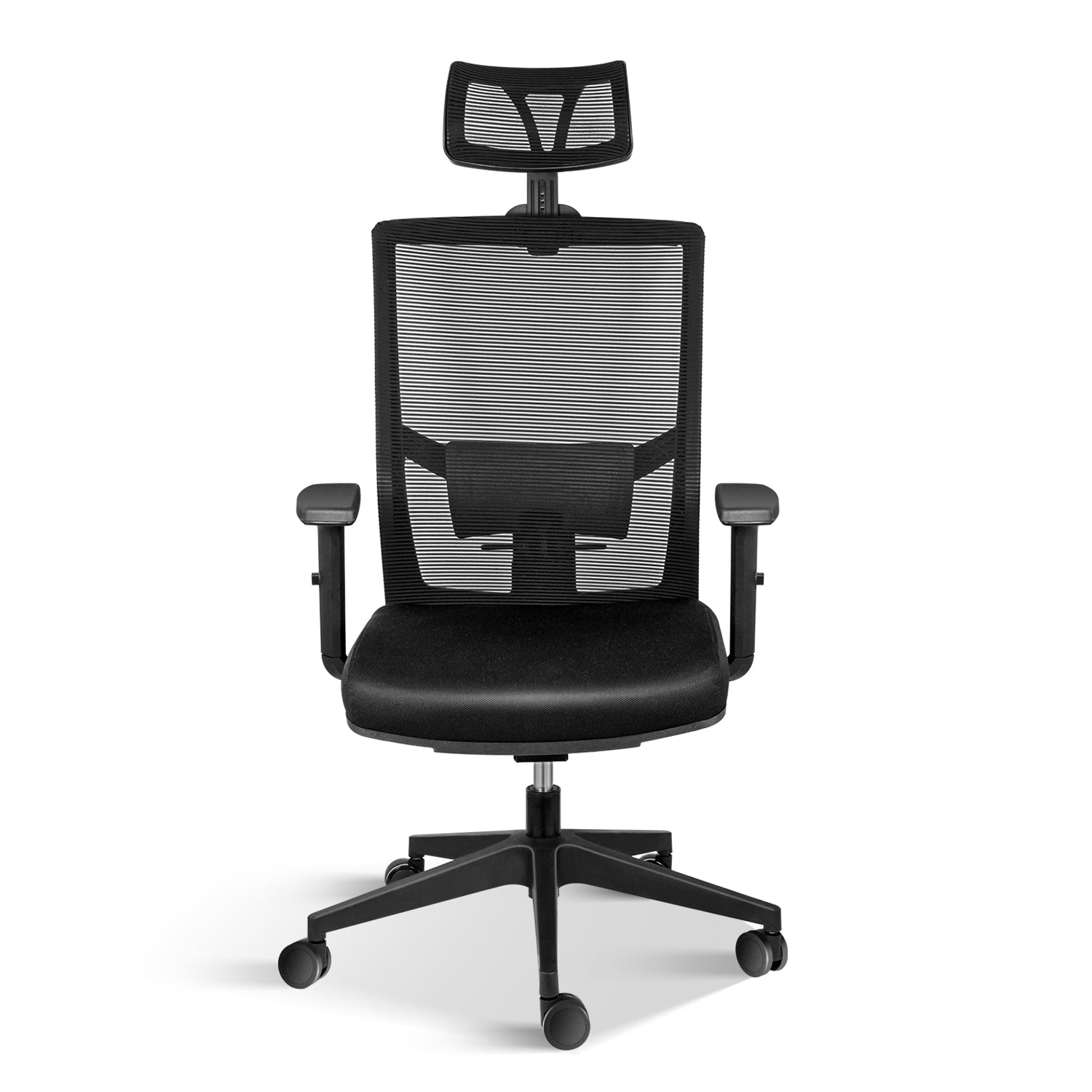 Ergonomic Mesh Office Chair w/ Lumbar Support, Arms & Wheels - Black