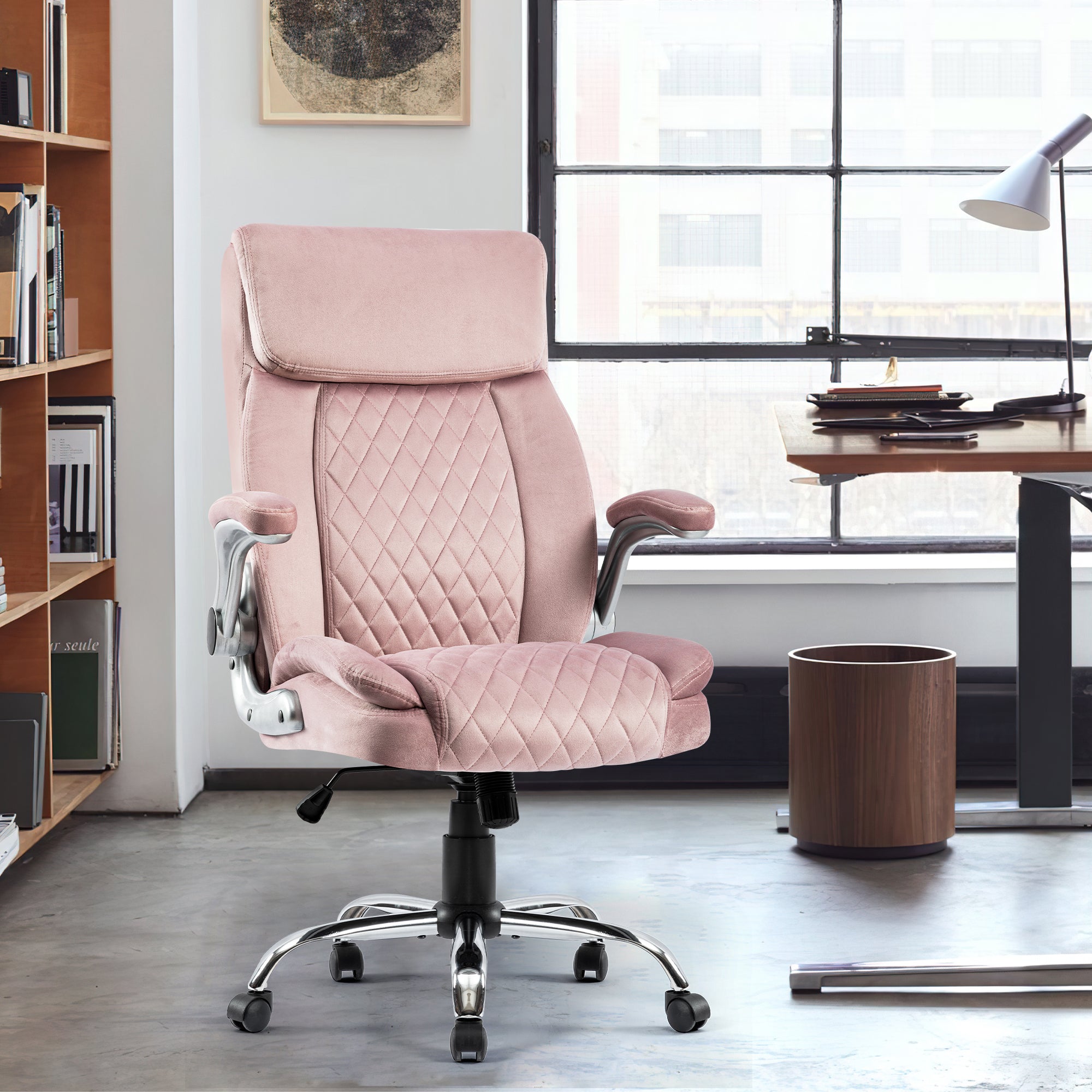 Velvet Swivel Office Chair - Executive Desk Chair