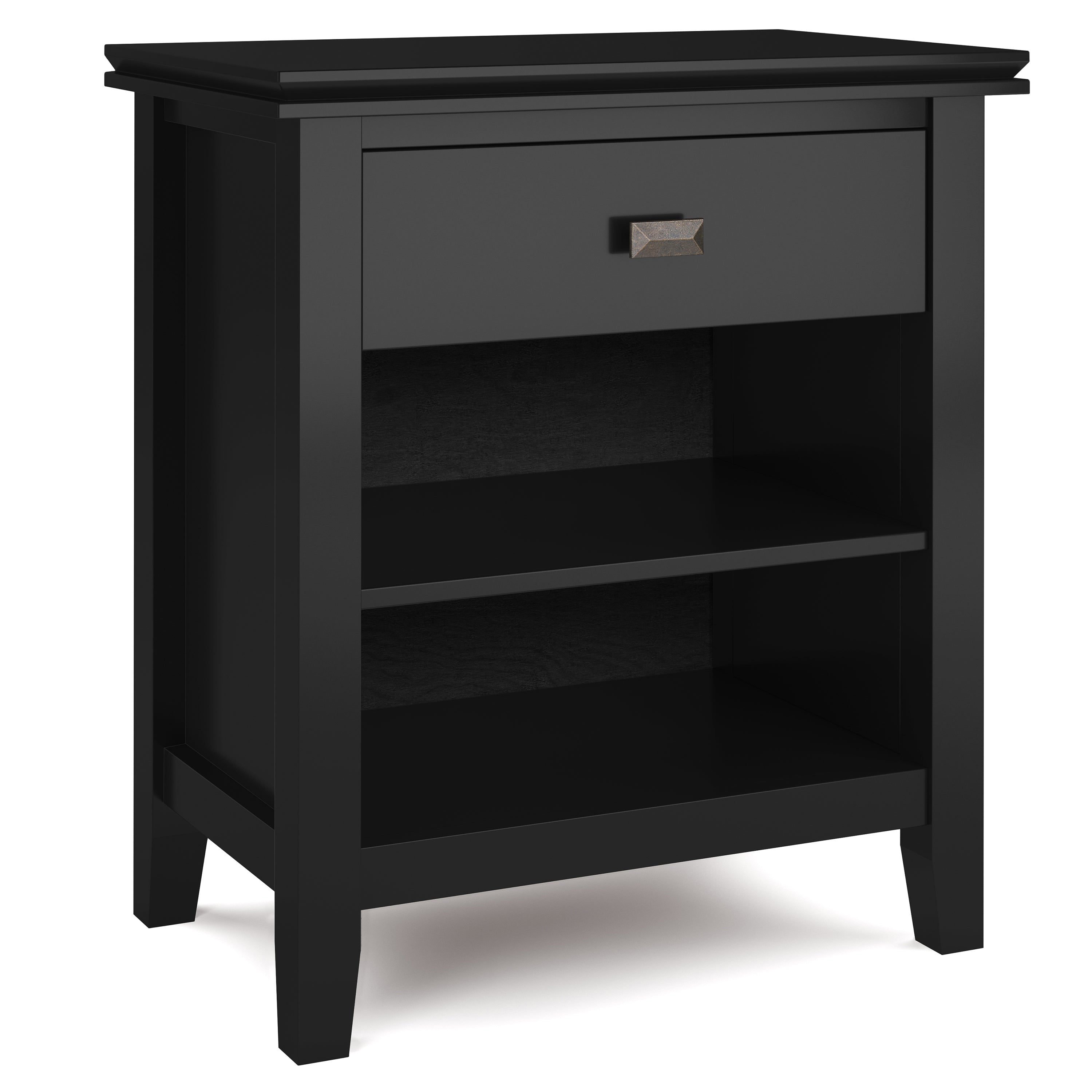 Artisan Black Bedside Table: Handcrafted Elegance for Your Bedroom