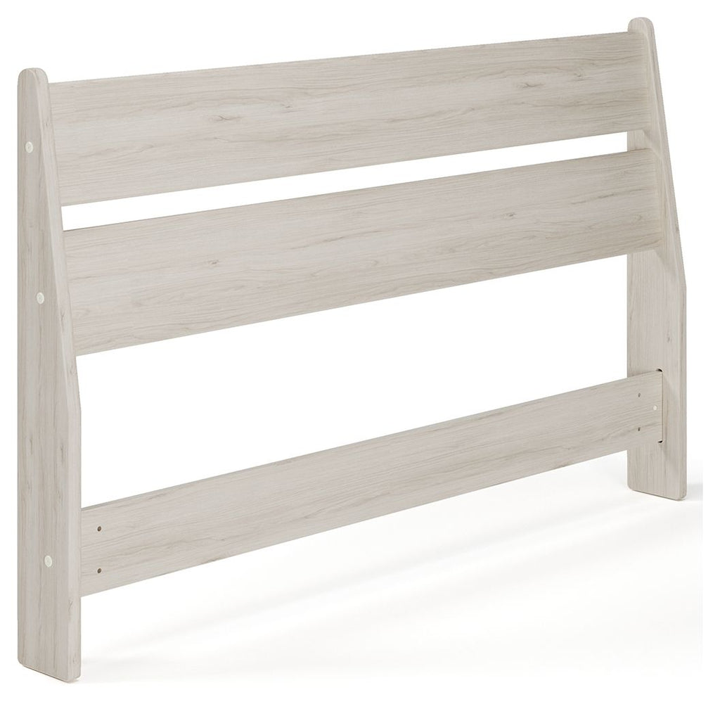 Light wood bed headboard and footboard panel