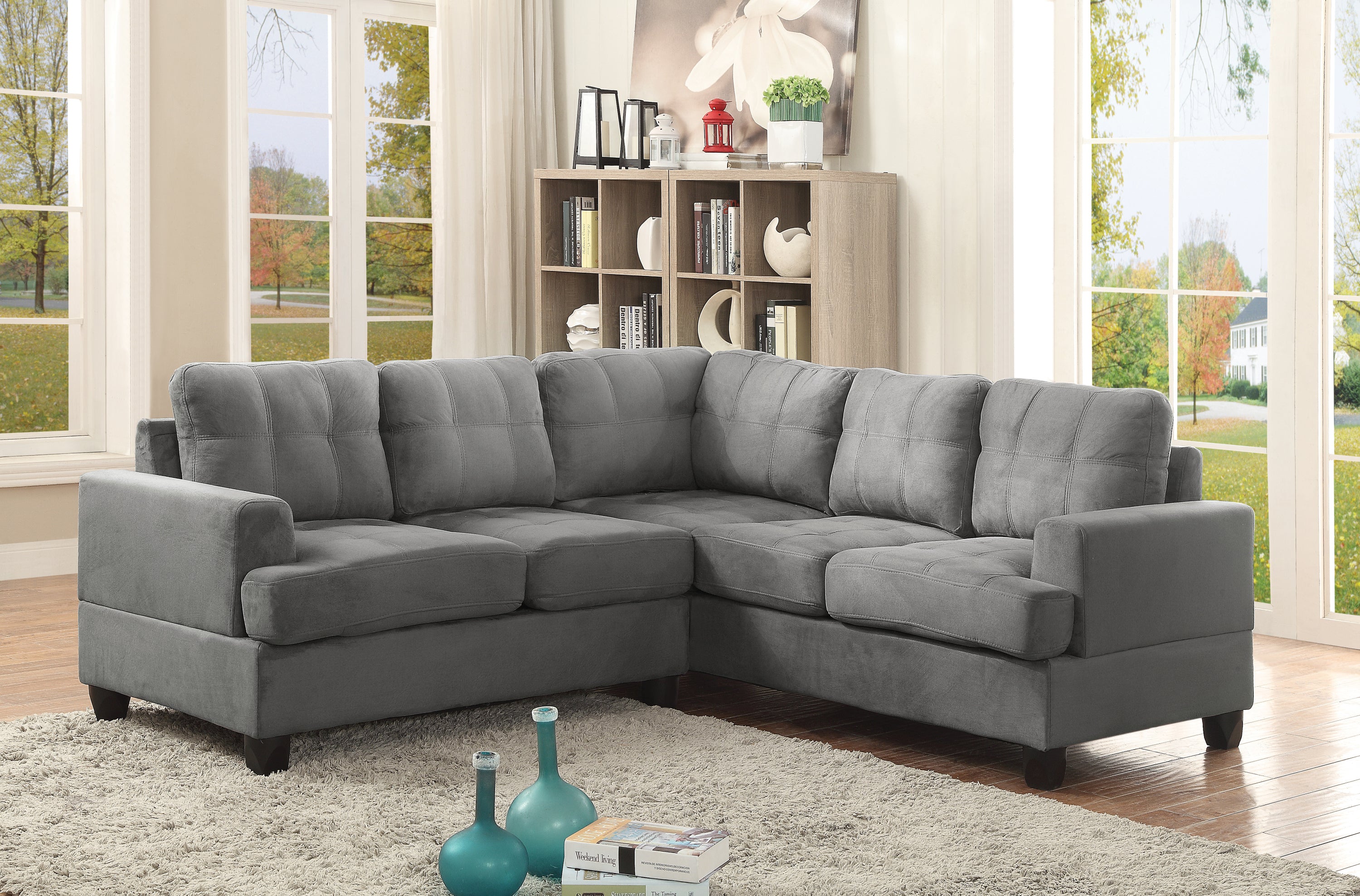Glory Furniture Sandridge G513B-SC Gray Sectional Sofa