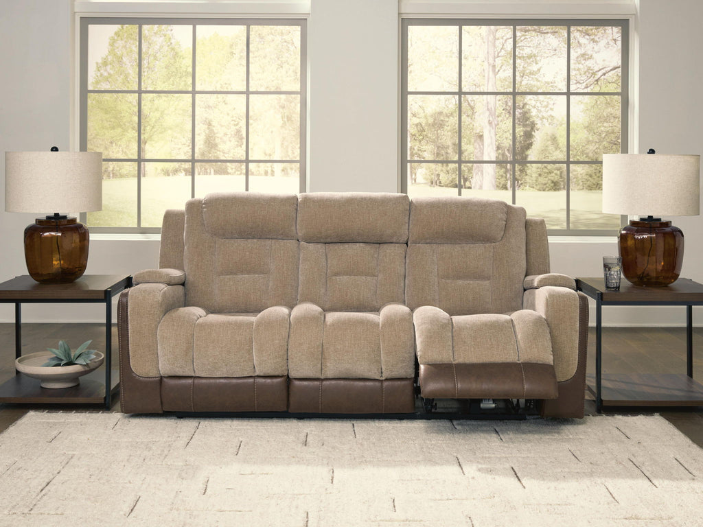 Mixed Motion - Power Reclining Sofa With Adjustable Headrest - Brownstone