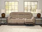 Mixed Motion - Power Reclining Sofa With Adjustable Headrest - Brownstone