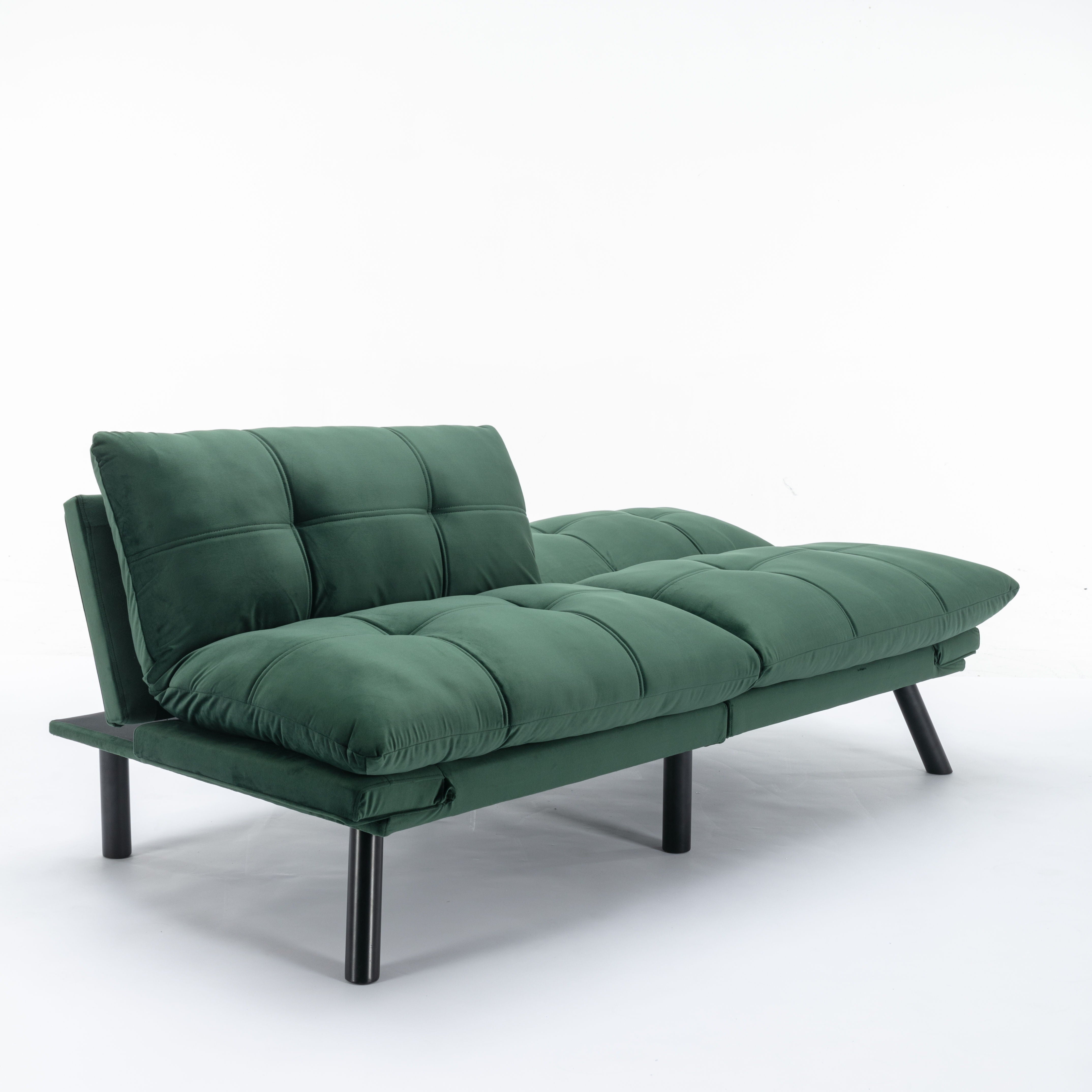 Velvet Sofa Bed - Emerald