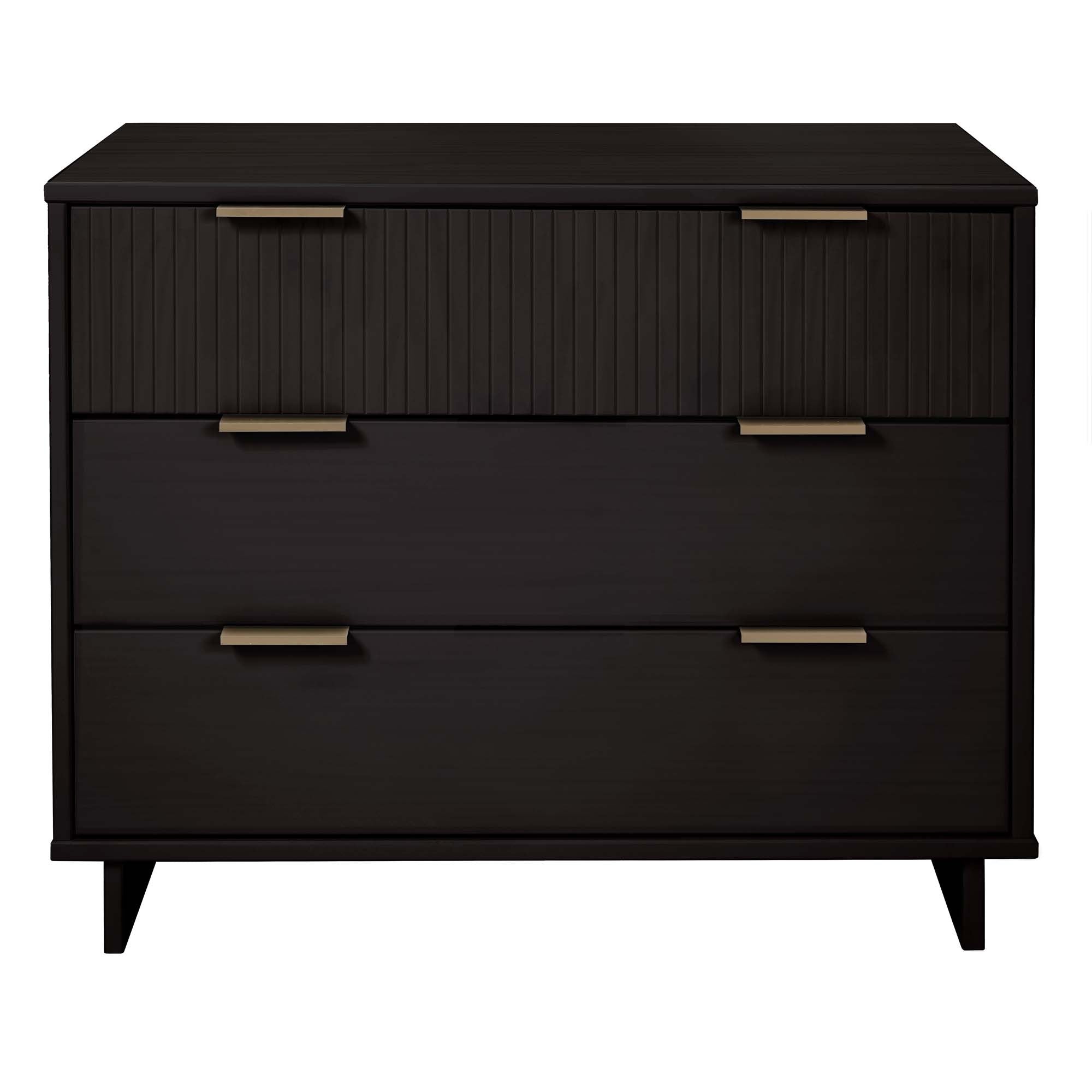 Granville 38" Black 3-Drawer Dresser